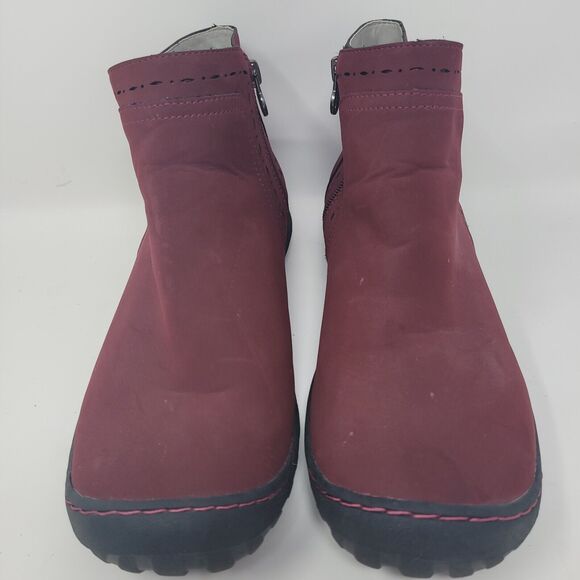 NEW JBU Jambu Ladies' Size 11 Juno Ankle Boot, Red Faux Fur Lined, Double Zipper - Picture 2 of 9